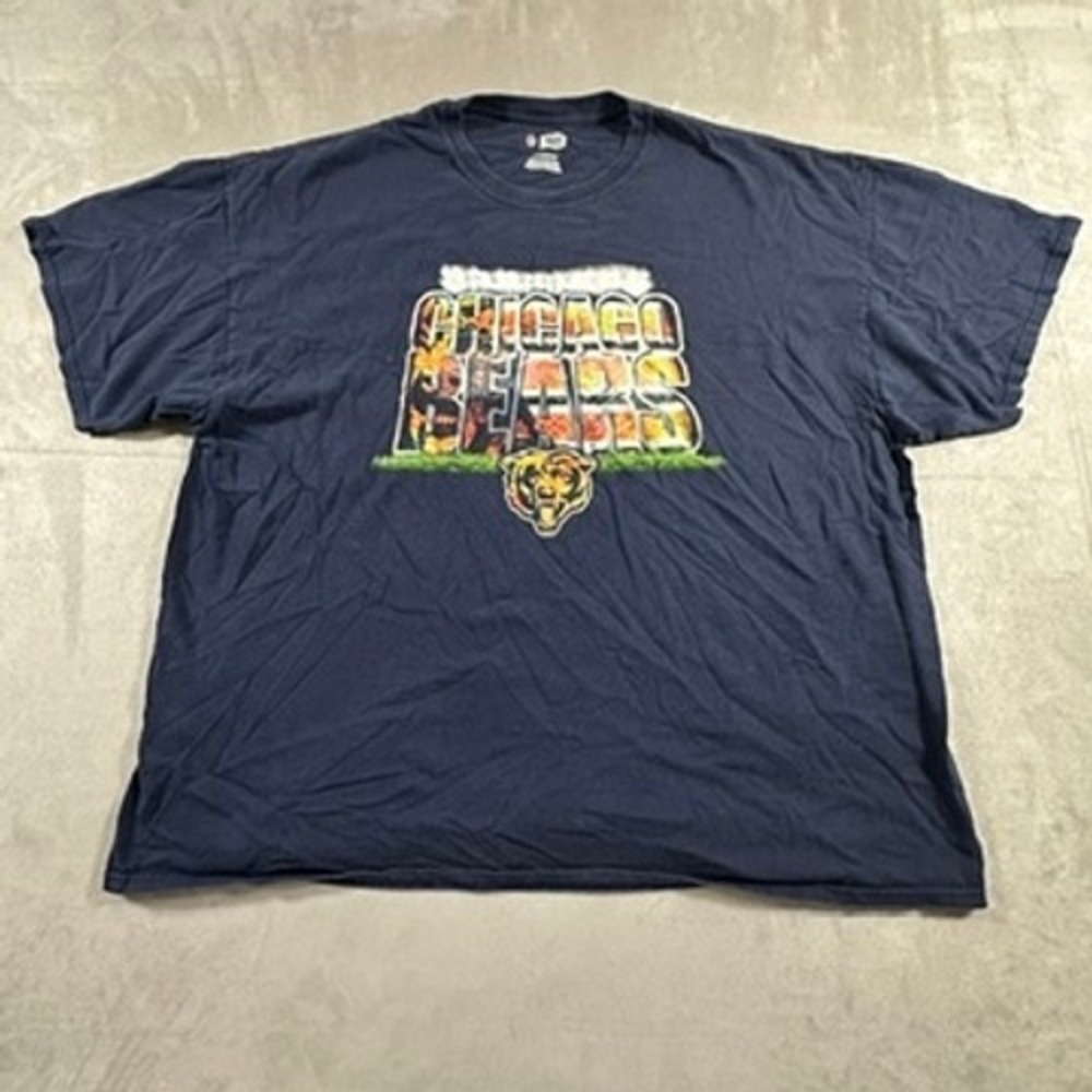NFL Team Apparel Chicago Bears T-Shirt Mens Graphic Tee 2XL Navy Blue